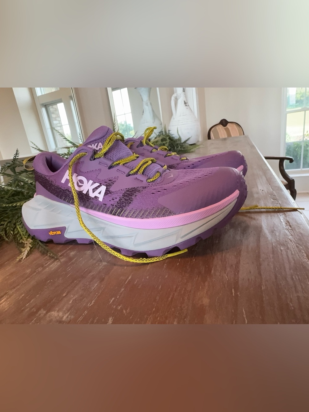 Hoka Skyline Float X Women's Purple Running Shoes with Pink Accent- New W/O tags